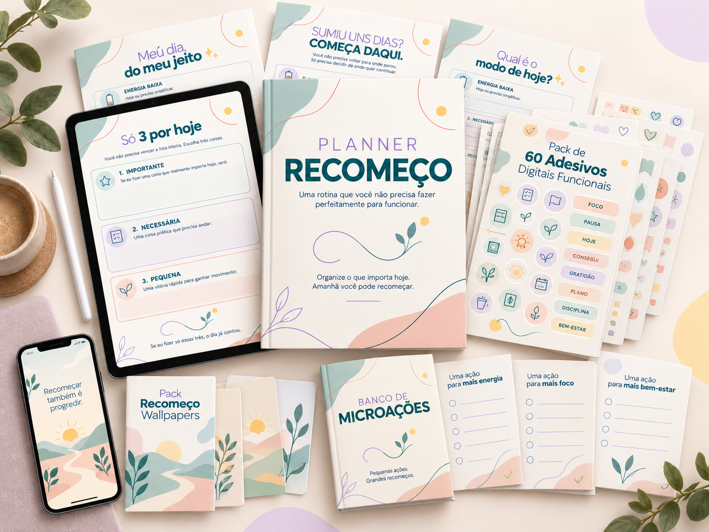 Planner Recomeço com todos os bônus incluídos